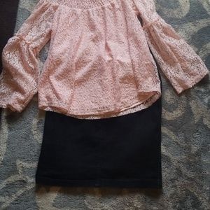 Black Denim Skirt by Kosher Casual Girl's 10